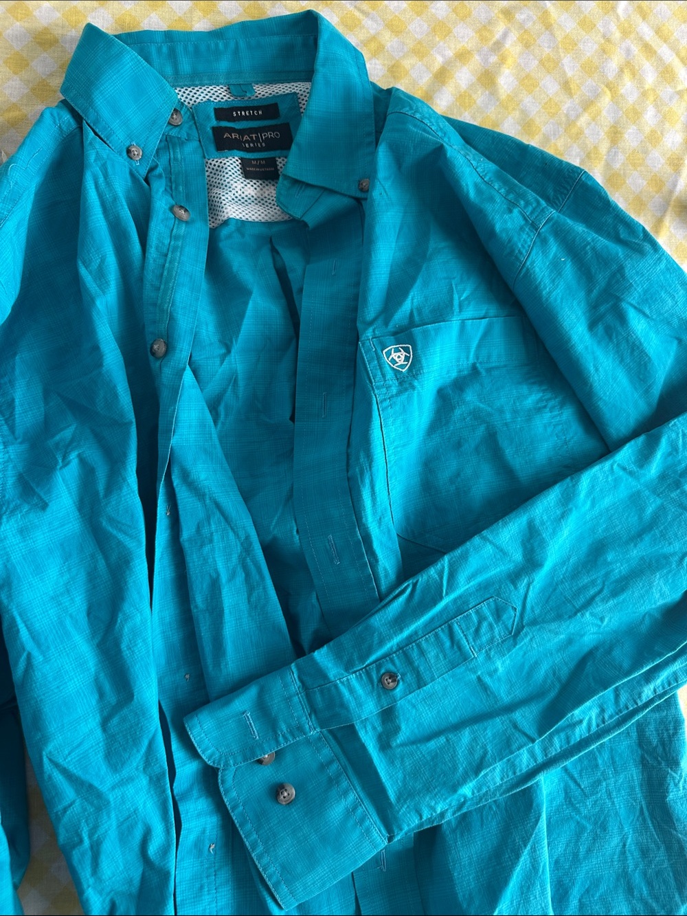 Ariat Teal Button-Down Stretch Shirt NWOT